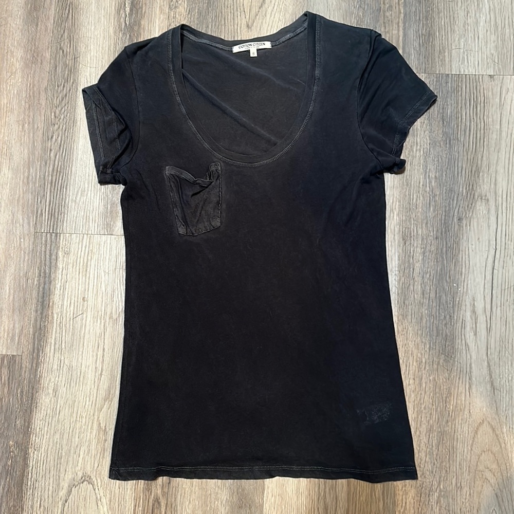Cotton Citizen pocket top tee vintage black size Small